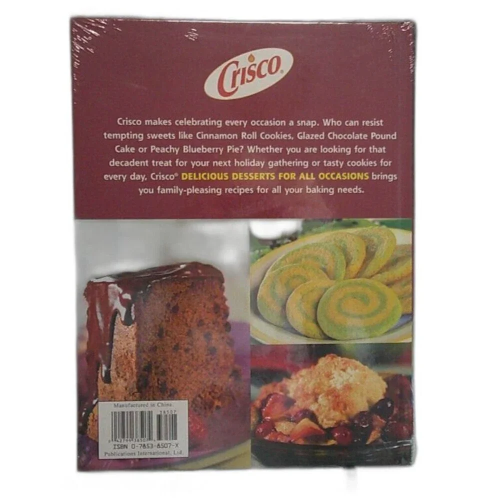 Delicious Desserts for All Occasions - 2003 Crisco Hardcover Cookbook